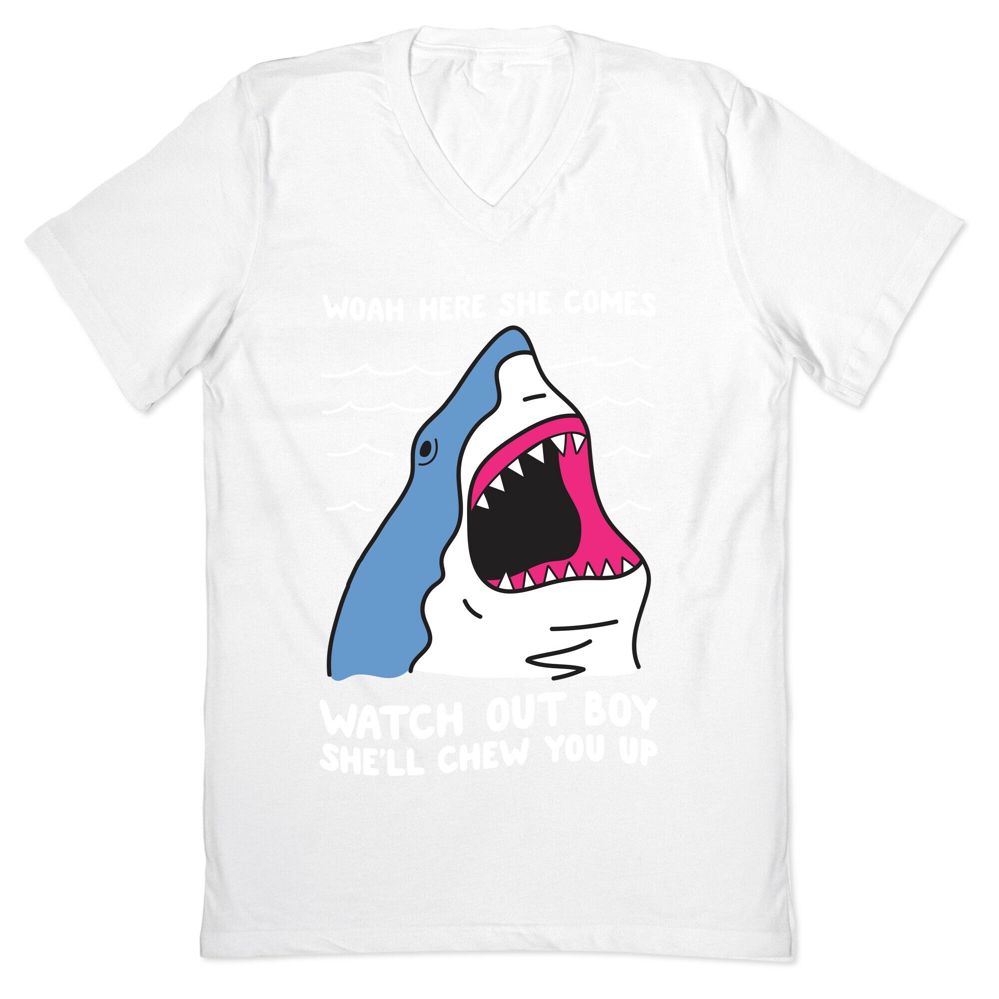 Maneater Shark V-Neck